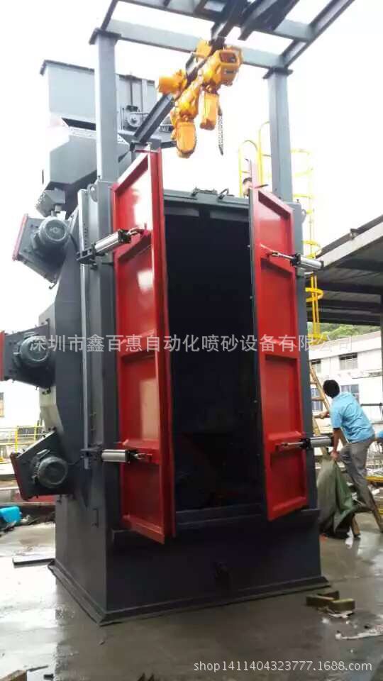 深圳抛丸机 自行车吊钩式车架自动抛丸机 腹带式抛丸机 厂家直销图片