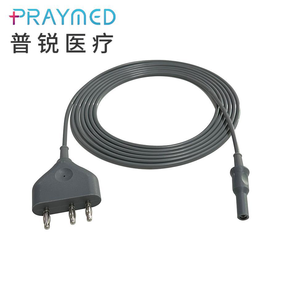 单极电凝连接线肠胃镜圈套器腹腔镜电凝钩导联线图片