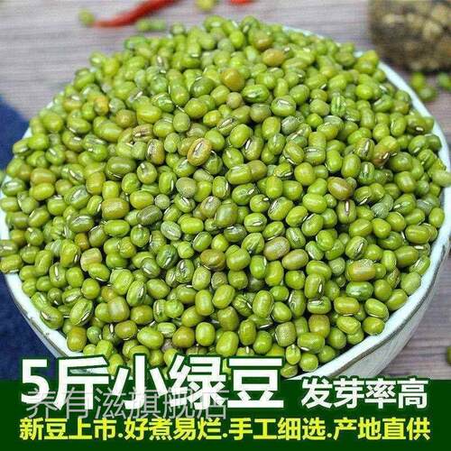 绿豆新货 农家自产小绿豆去皮脱皮绿豆糕饼绿豆汤材料新鲜豆芽