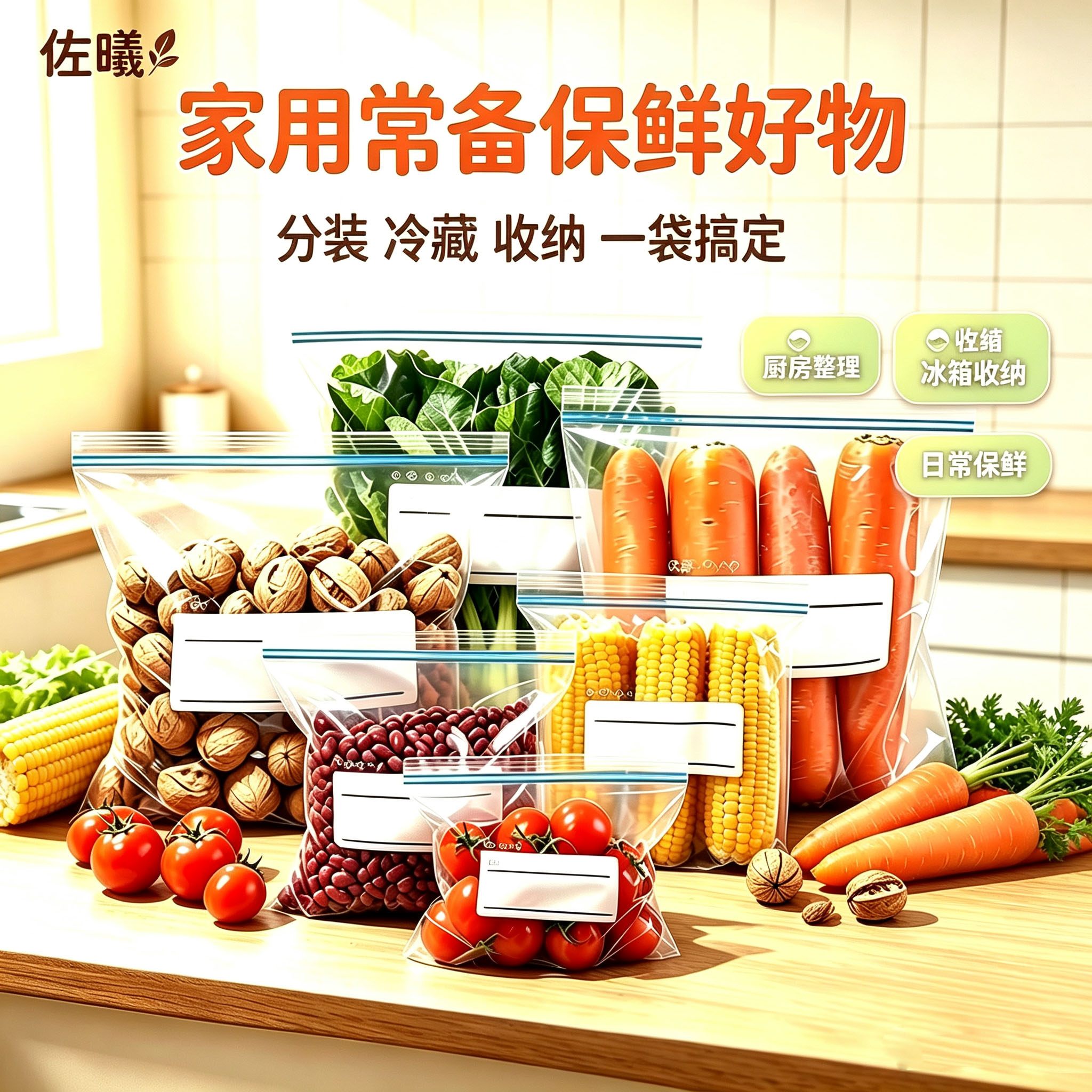 食品级透明大容量密封保鲜袋