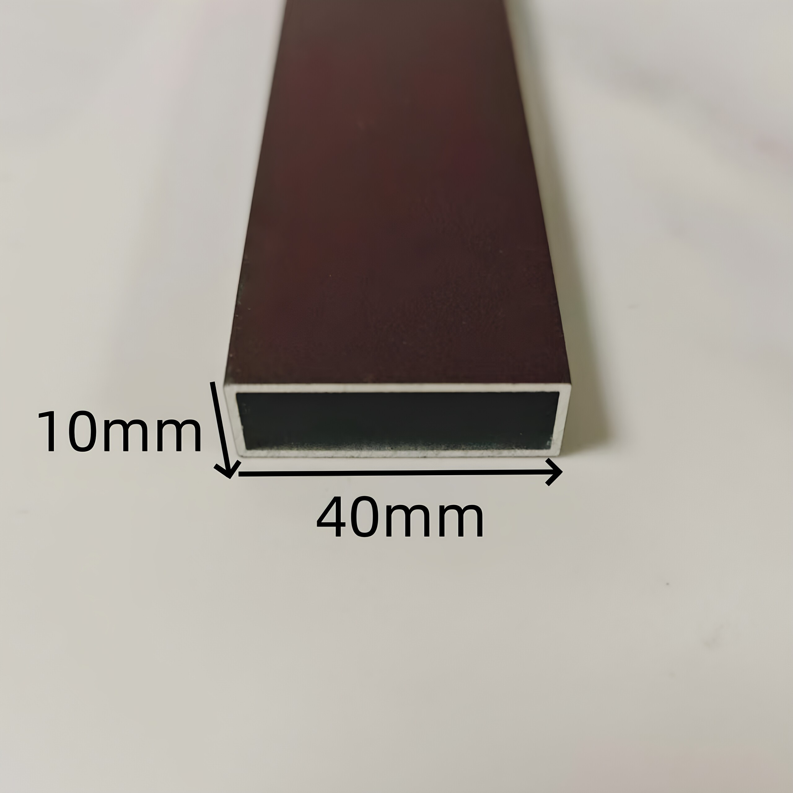 黑色烤漆铝合金方管10x30 10x40咖啡色灰色白色铝扁管10x80铝方通