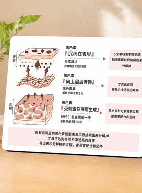 美业皮肤管理淡斑原理提示展示牌美容院前台装饰摆件