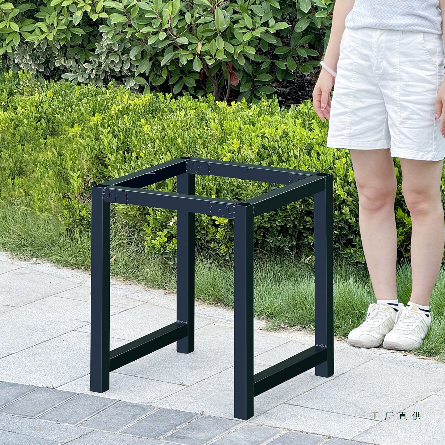 正方形桌架 桌腿支架 桌子架高架子 脚架置物架 家具支架台脚台架图片