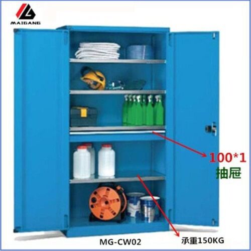 麦冈MG-CW02非标五金工具柜加厚车间铁皮柜3层双开门工具储物柜