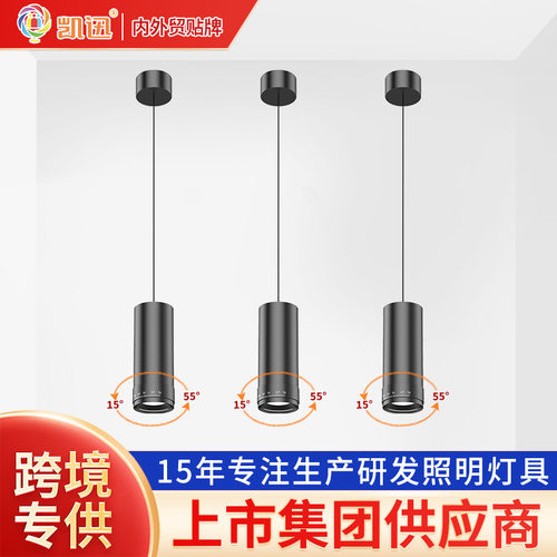 厂家直供调焦吊线灯COB天花灯射灯led酒店客厅照明工程