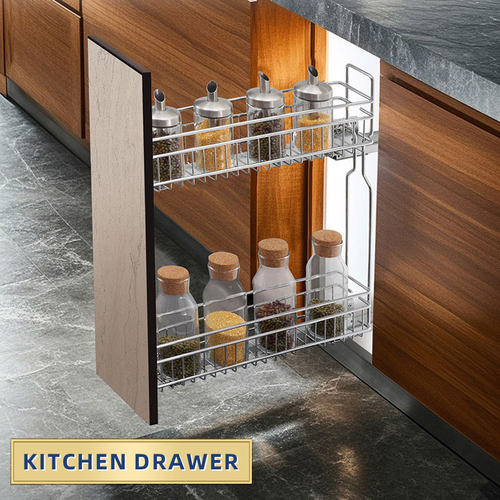 Kitchen Storage Side Mount Pull-out Basket Metal Wire Basket