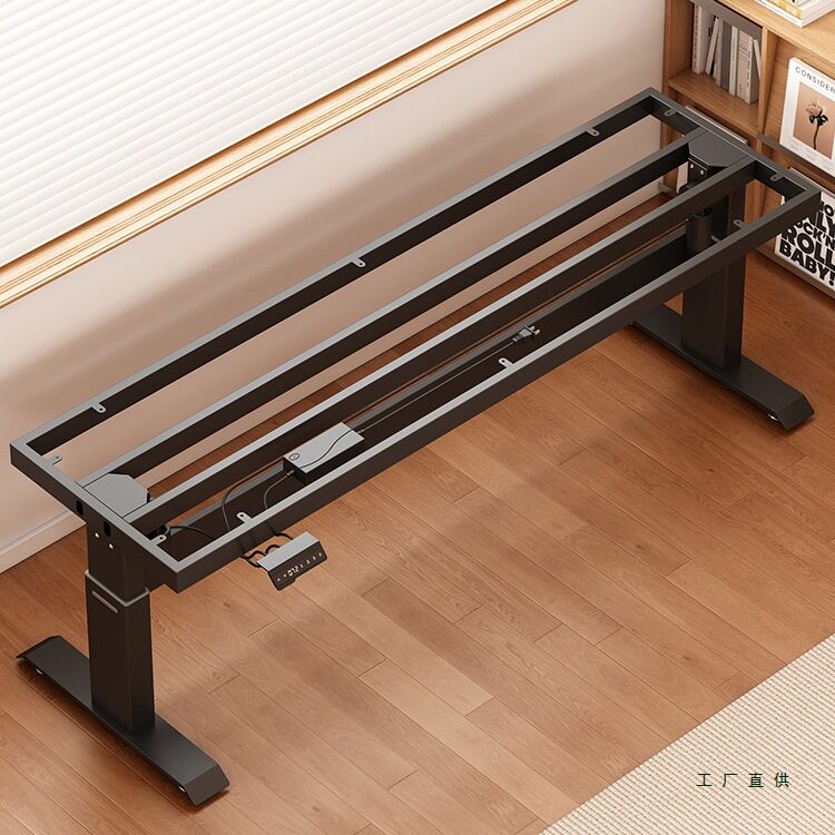 智能电动升降桌腿双电机四横梁家用办公电脑桌架书桌茶几桌子支架图片