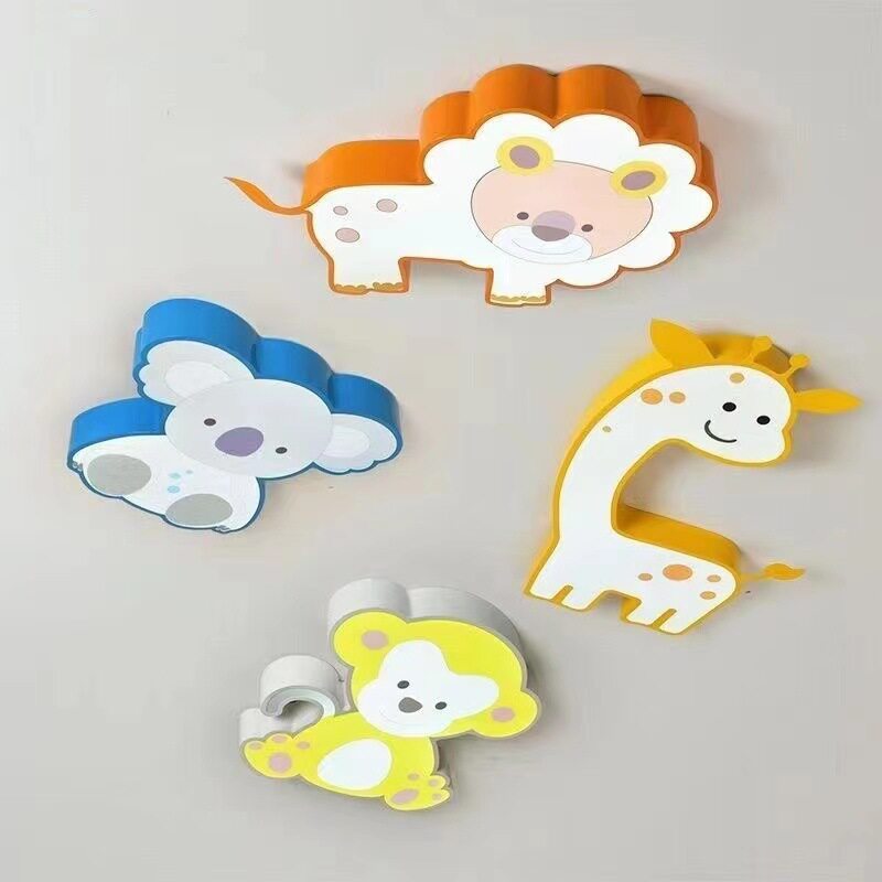 简约现代儿童房吊灯创意长颈鹿动物灯幼儿园教室商超游乐园宠物店图片