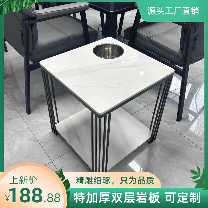 麻将桌茶几茶水架居小边几岩板茶馆包间茶台棋牌室茶几