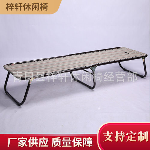 厂家供应折叠特斯林行军床 简易三折床午休床钢管制品RRK-24厂家