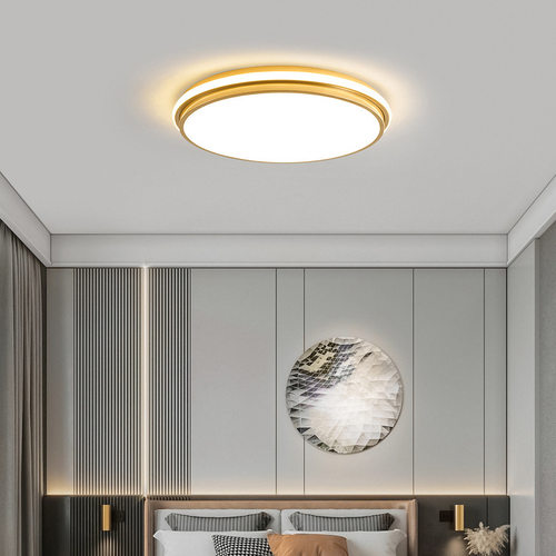 led卧室吸顶灯110V引挂器三色主卧灯圆形灯房间次卧灯客房灯饰