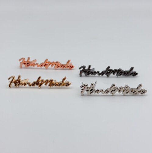 handmade金属标牌 标牌铭牌五金箱包配件 手工制作包包字母牌
