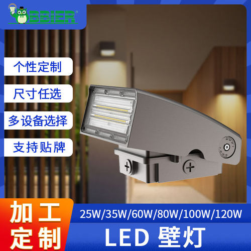 订置LED壁灯户外调光调色花园庭院围墙室外照明灯人体感应led壁灯