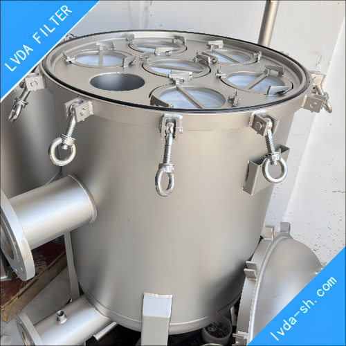 不锈钢布袋式过滤器滤壳材质S304,S316L高压吊环封头盖提升摇