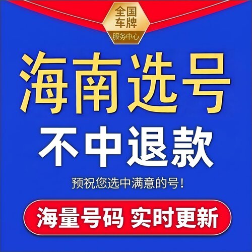 海南车牌选号海口三亚三沙儋州新能源汽车自编自选数据库占用查询