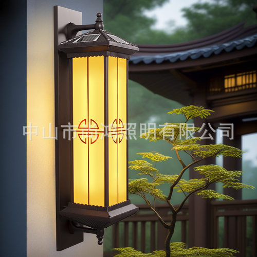 户外墙壁灯太阳能灯防水led门头灯简约感应壁灯庭院灯阳台照明灯