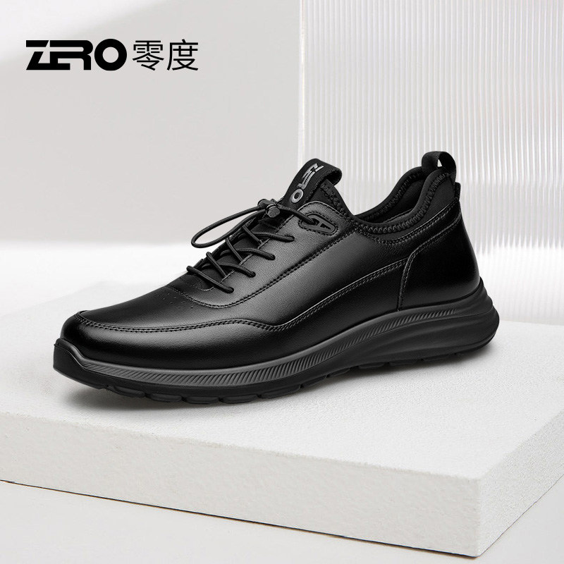 【杨烁同款】零度真皮黑色运动鞋图片