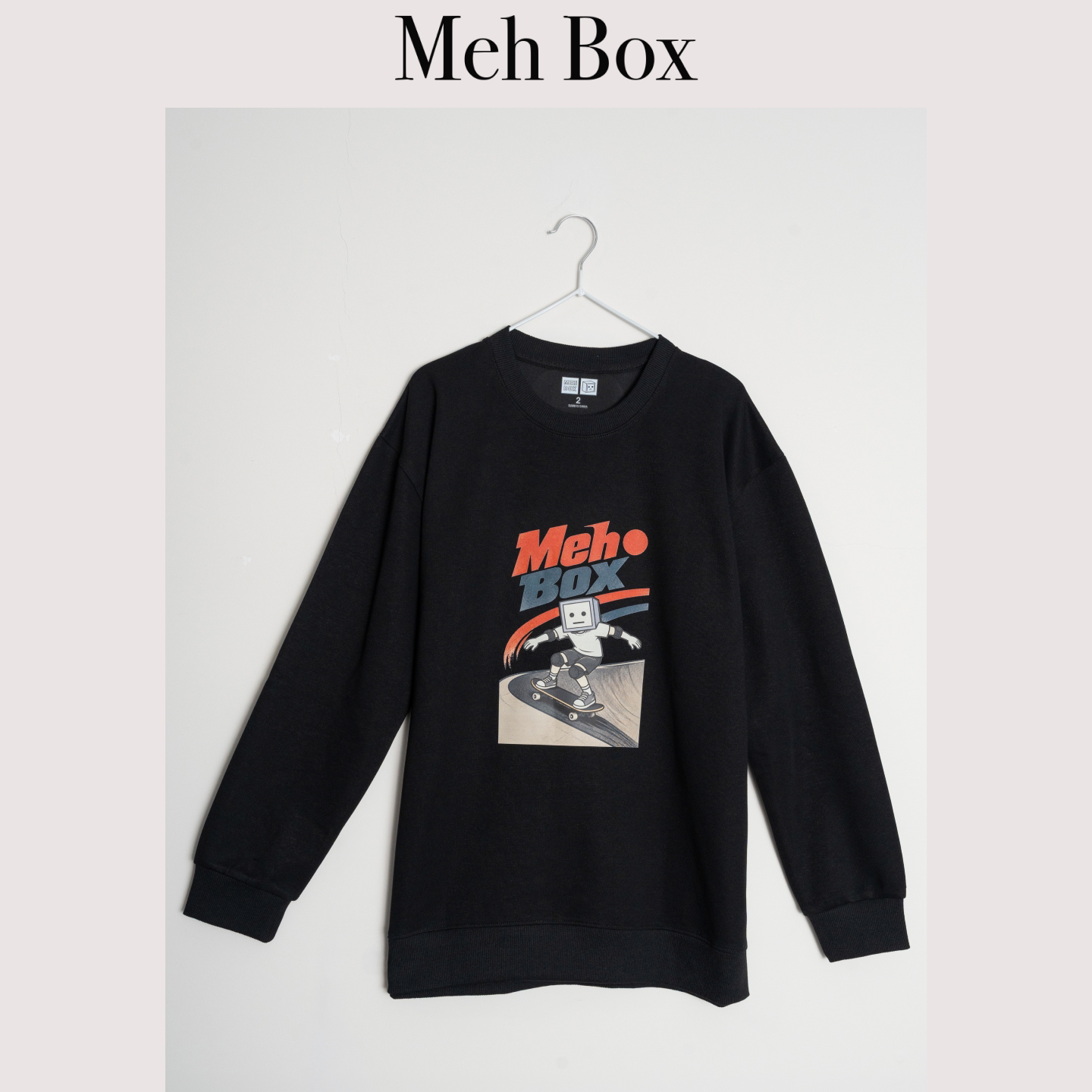 MehBox原创卡通滑板印花卫衣潮流