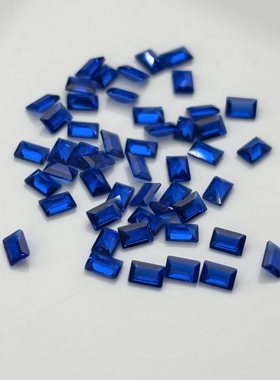 小长方车平1.5x3~3x6mm培育皇家蓝宝石耐高温裸石 精品首饰配石