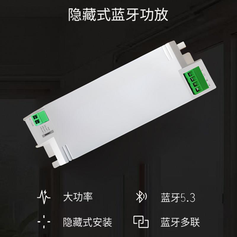 隐藏式蓝牙功放家庭背景音乐吸顶喇叭音箱控制器多台tws无线组网