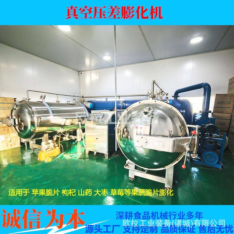 山楂真空膨化胡萝卜脆片真空膨化机全自动真空苹果片干燥设备