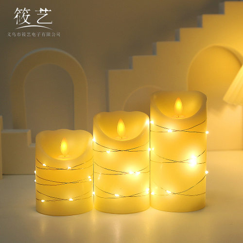 LED灯串电子蜡烛灯摇摆火苗烛光婚庆浪漫表白蜡烛小夜灯火焰发光