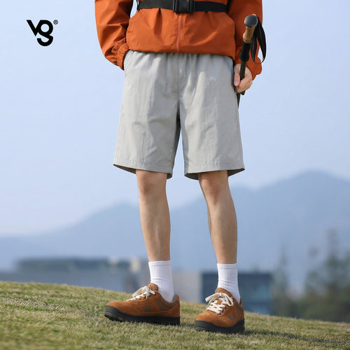 VUUG薄款运动休闲百搭五分裤夏季男透气短裤纯色宽松舒适凉爽裤子