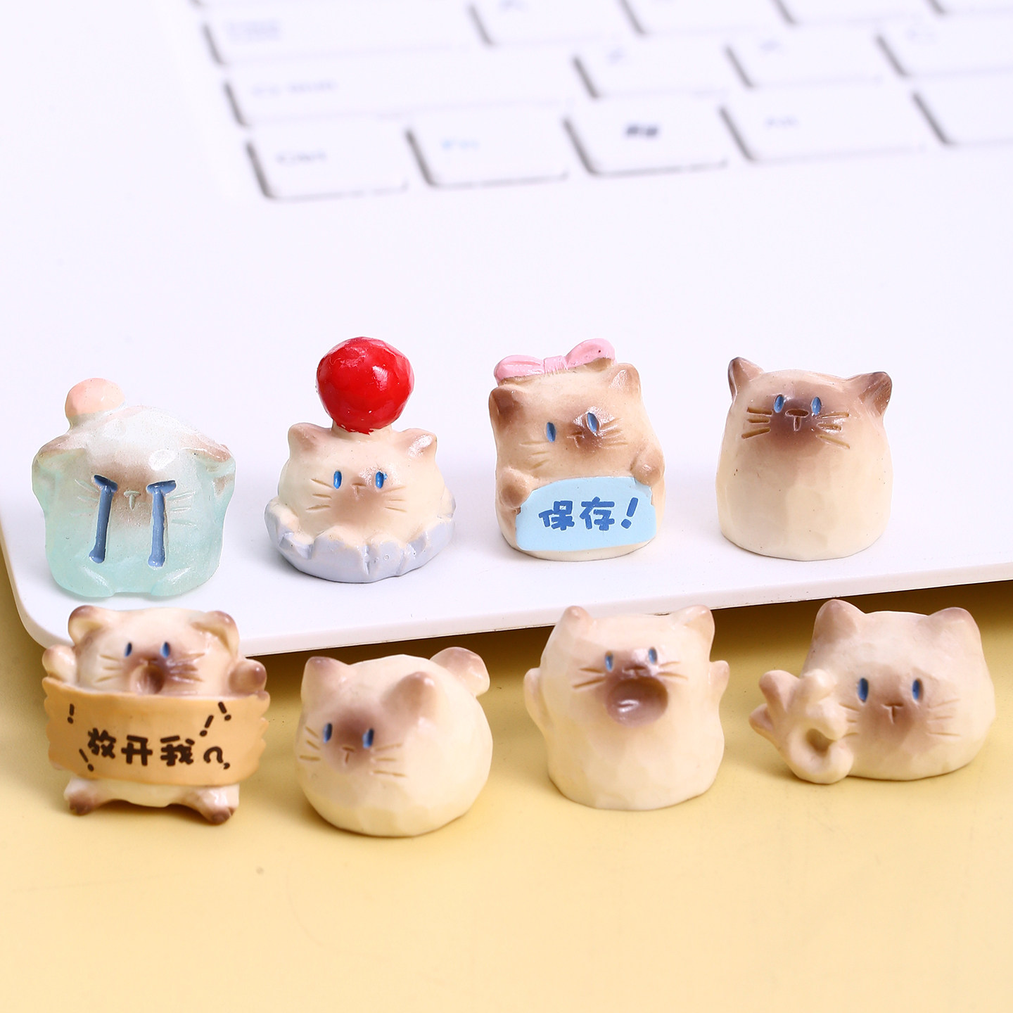 森之物猫猫PAI盲盒摆件可爱图片