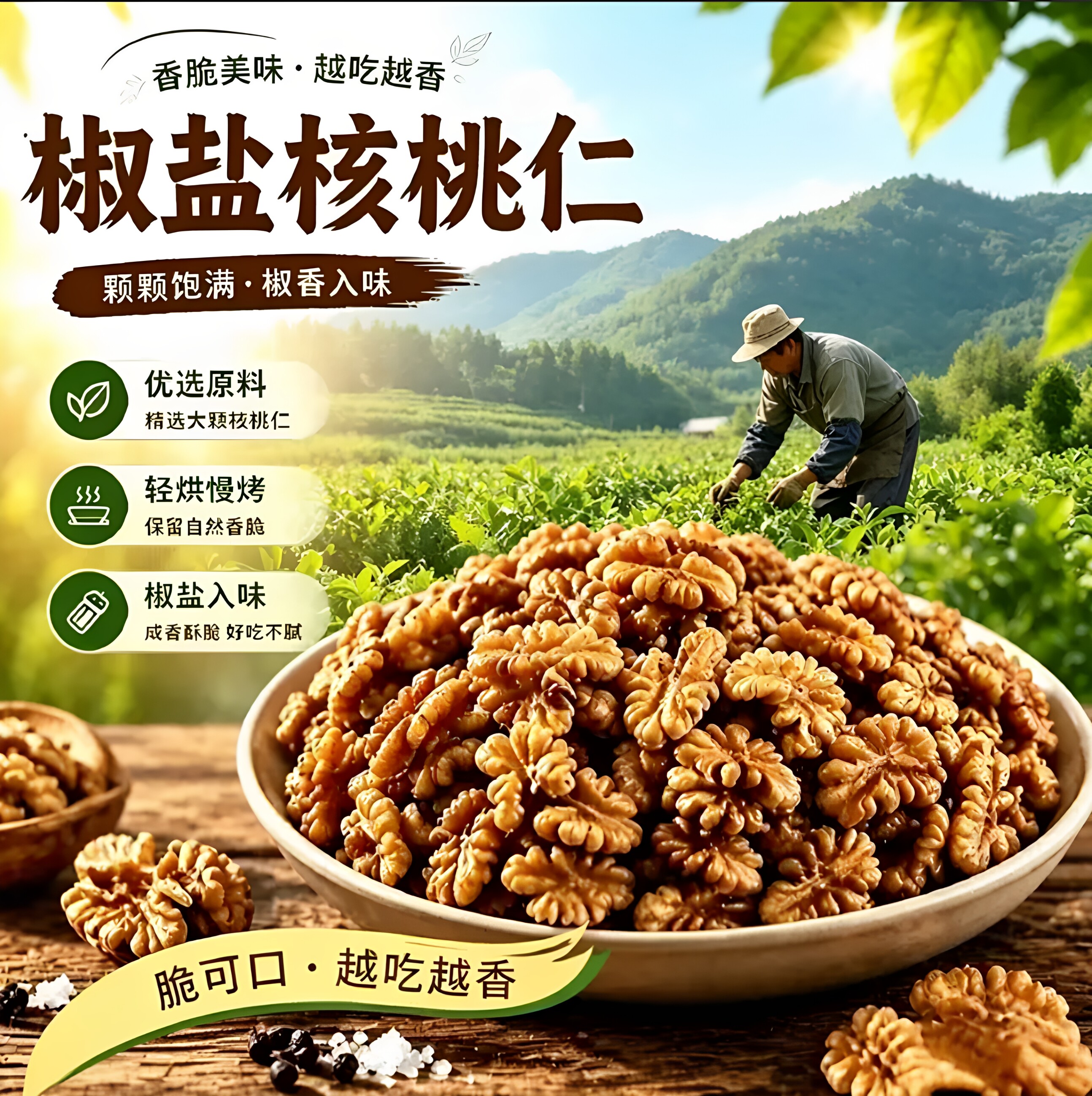 椒盐核桃仁配料表干净熟核桃仁