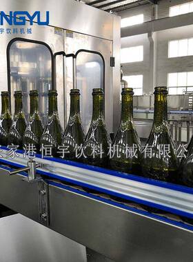 全自动精度饮料灌装机苏打酒灌装设备三合一灌装扎丝机起泡