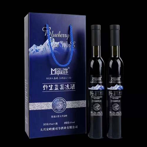 蜜司令野生蓝莓冰酒蓝莓酿造原产地11度蓝莓酒375ml/瓶