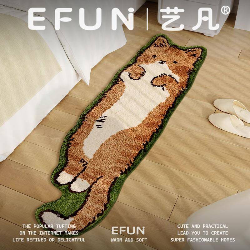EFUN艺凡猫咪床边毯客厅地毯衣帽间脚垫房间垫子客厅茶几加厚地垫