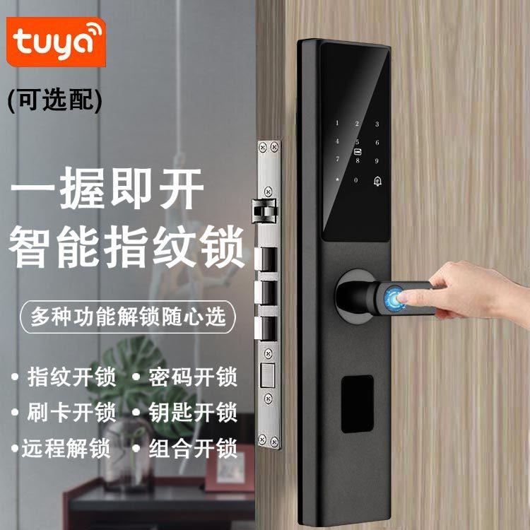 涂鸦指纹锁一握开密码锁木门智能门锁家用远程电子锁同欣智能锁图片