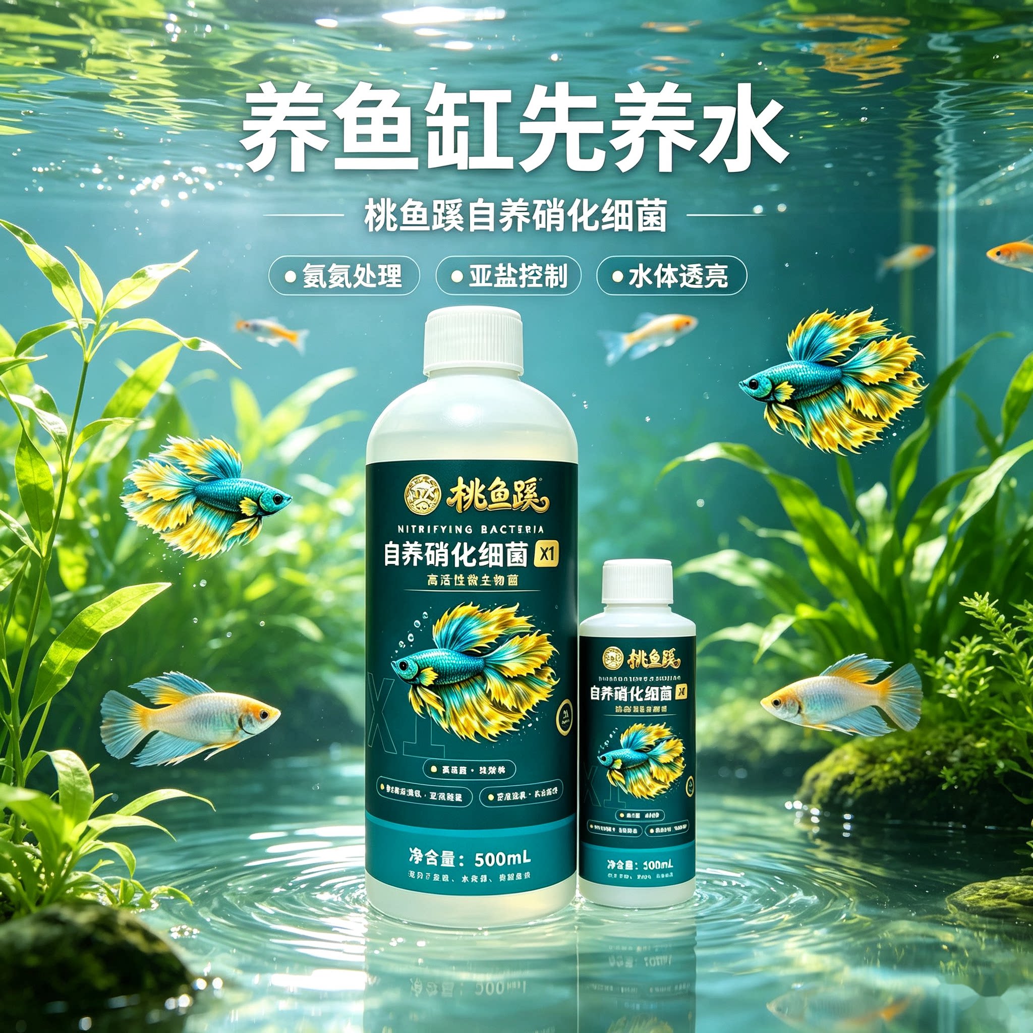桃鱼蹊自养硝化细菌开缸鱼降氨氮图片