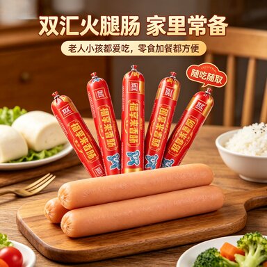 双汇火腿肠平价小吃肠开袋即食烧烤摆摊早餐速食家庭囤货