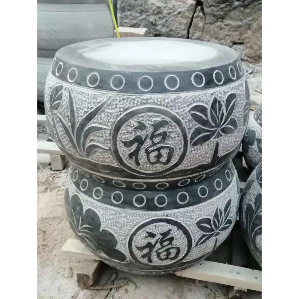 青石雕刻柱墩石木桩底座柱顶石空石雕