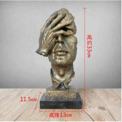 思想者沉思者思考艺术品工艺品家居装饰品雕塑古铜色人物创意摆件