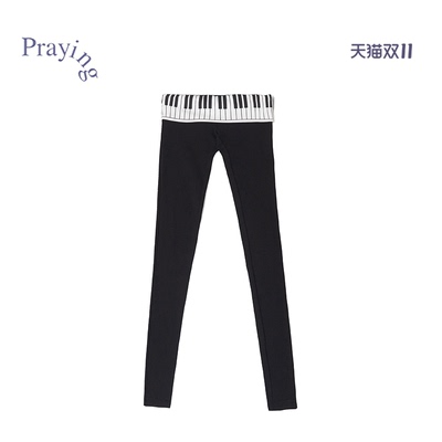 Praying钢琴紧身长裤打底裤针织