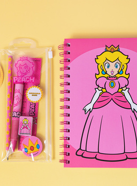 任天堂正版A5笔记本文具套装桃子公主Pyramid马里奥儿童送礼物