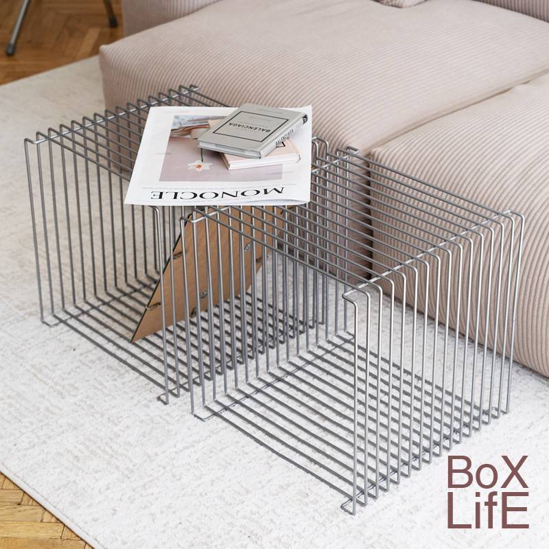 盒子生活304不锈钢线条边几家用中古创意简约小茶几panton wire