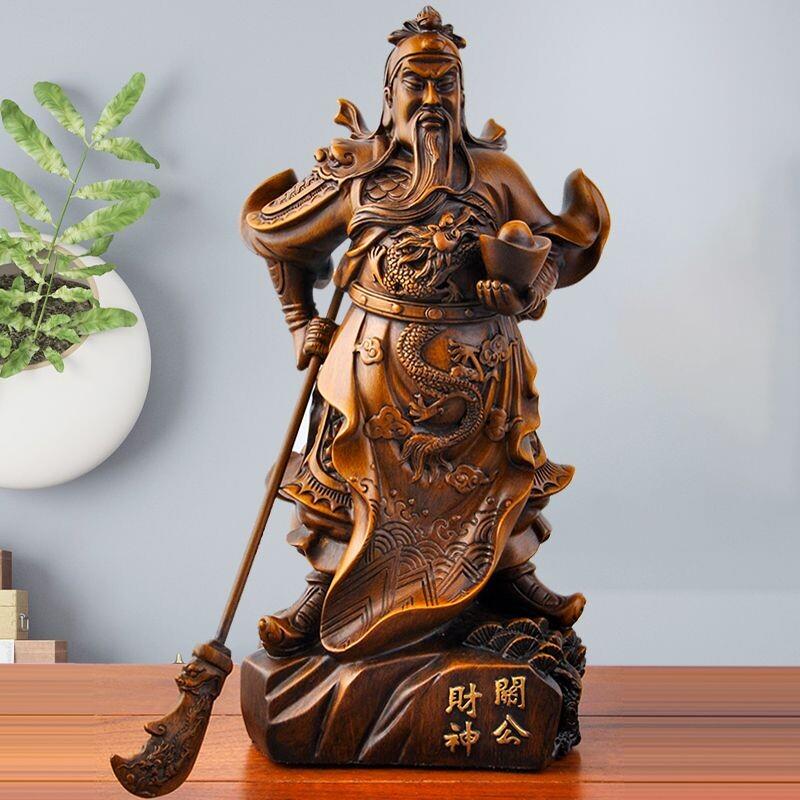 关公神像摆件武财神关二爷关羽供奉像镇宅招财礼品办公室客厅开业