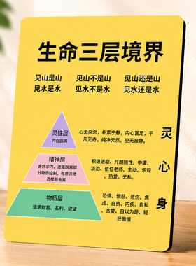 生命三层境界心灵感悟美容院摆件
