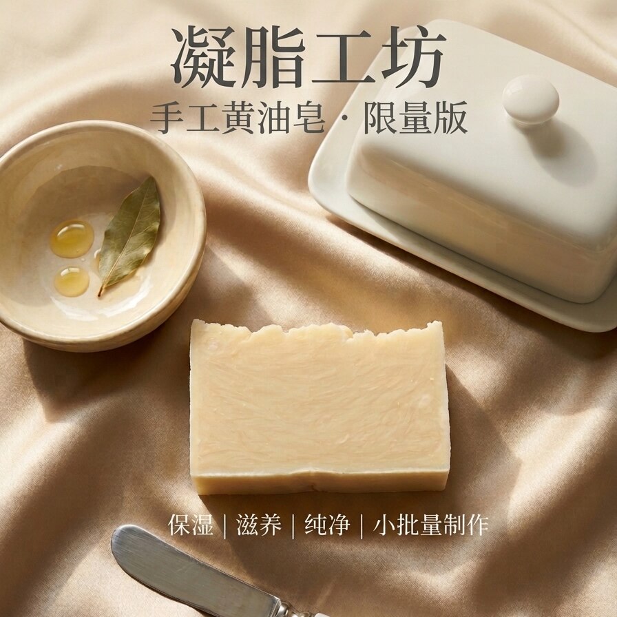 【皓】黄油手工热制皂|纯天然无添加洗脸洗澡洗头护肤滋润