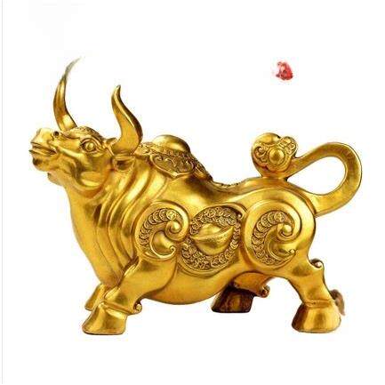 旺牛纯铜生肖牛铜牛抬头富贵牛财运牛家居摆设风水工艺礼品