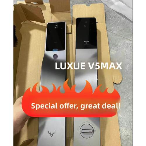 鹿客V5Max升级版长续航黑武士掌静脉人脸识别猫眼大屏指纹智能锁