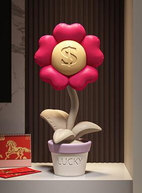 染春有钱花落地摆件客厅沙发电视柜旁家居装饰品招财乔迁开业礼物