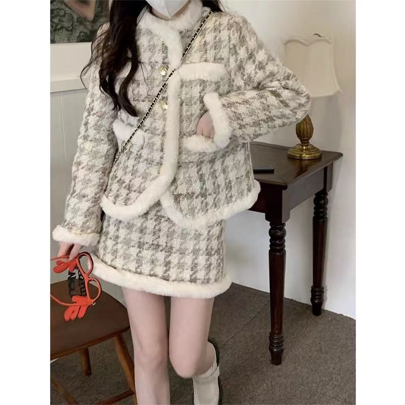 小香风套装女名媛秋冬款