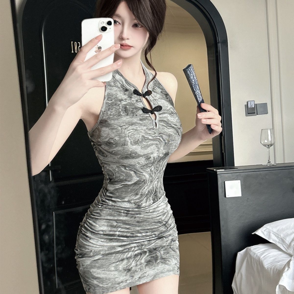 新中式国风复古无袖挂脖