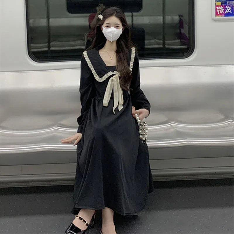 2025春季新款长袖连衣裙