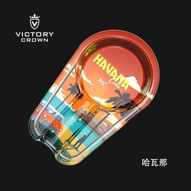 雪茄烟灰缸创意个性时尚水晶玻璃可携式家用雪茄烟缸哈瓦那时光